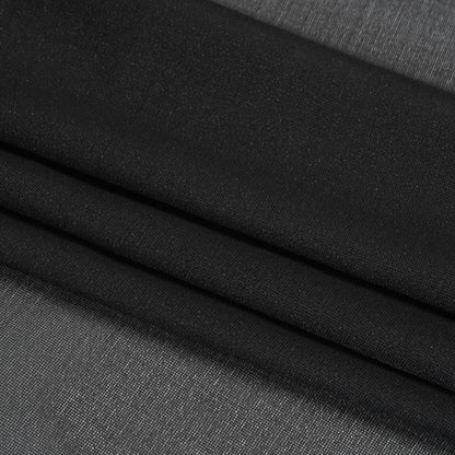Lightweight Woven Fusible Interlining Single Side by Helmut Lang - Black - Made in America Folded
