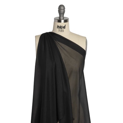 Lightweight Woven Fusible Interlining Single Side by Helmut Lang - Black - Made in America Drape