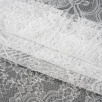 Chantilly Lace - White Floral and Scrollwork