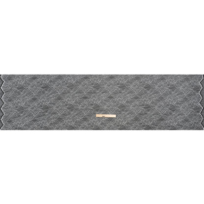 Re-Embroidered Lace - White Abstract Net