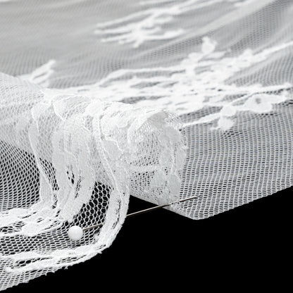 Chantilly Lace - White Floral and Swirl Borders