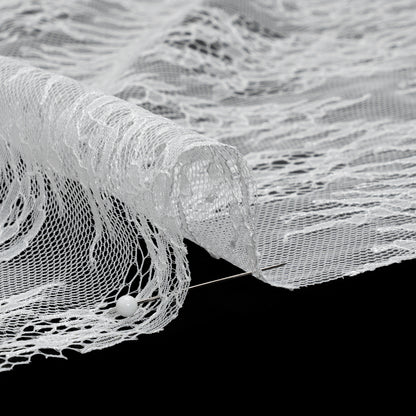 Bridal Lace - Lustrous White Floral Ogees
