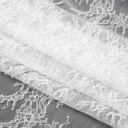 Chantilly Lace - Lustrous White Delicate Florals