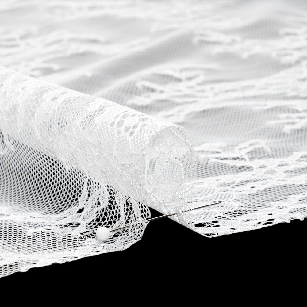 Chantilly Lace - Lustrous White Delicate Florals