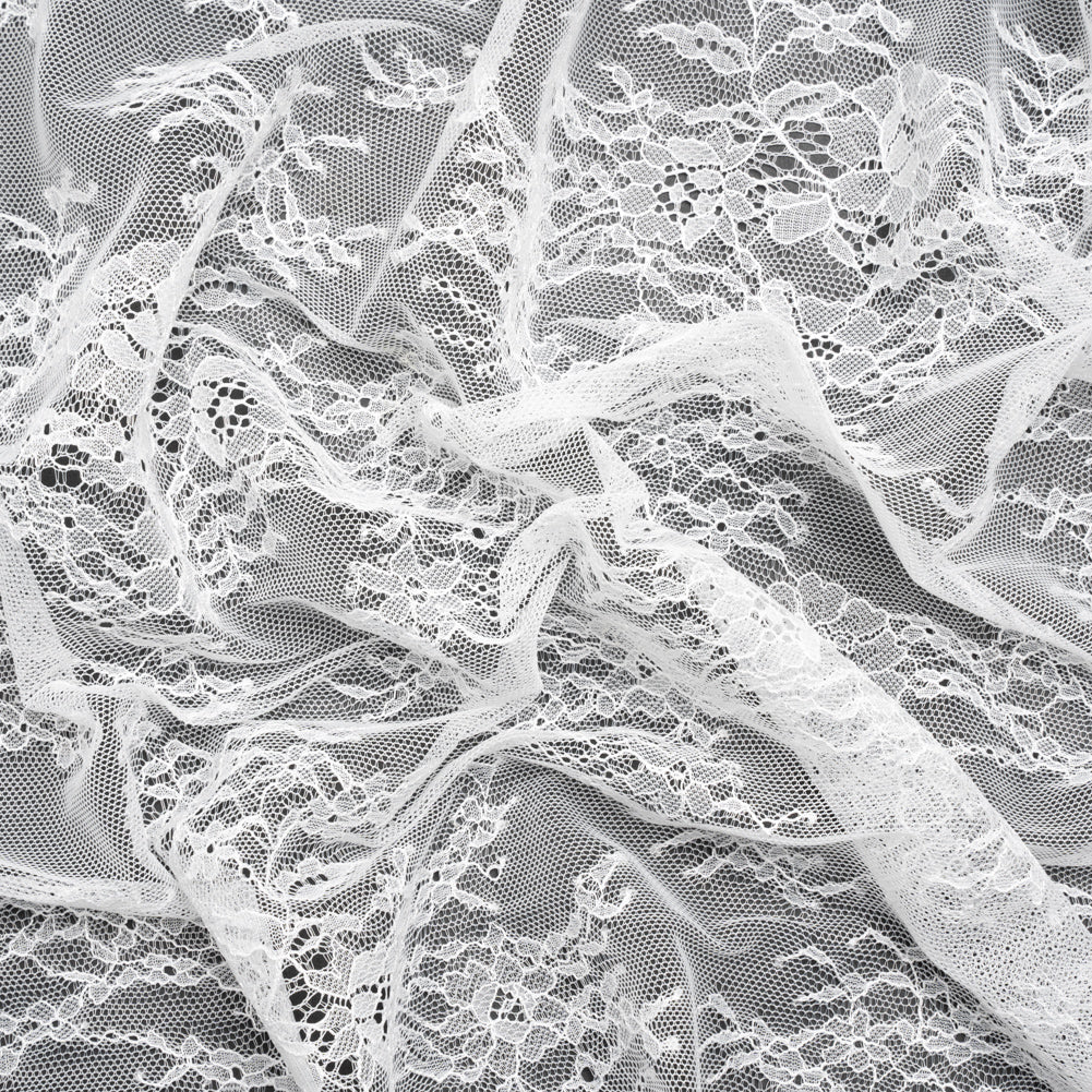 Chantilly Lace - Lustrous White Delicate Florals
