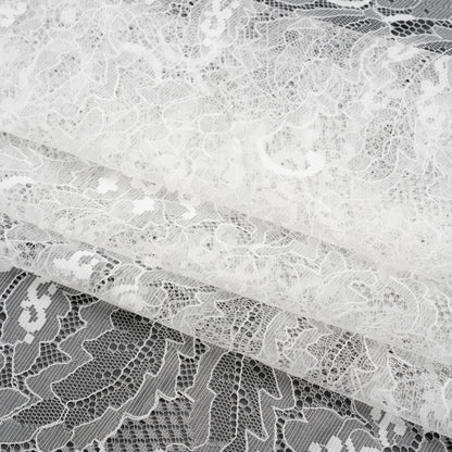 Chantilly Lace - White Overgrown Florals