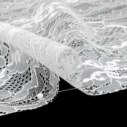 Chantilly Lace - White Overgrown Florals