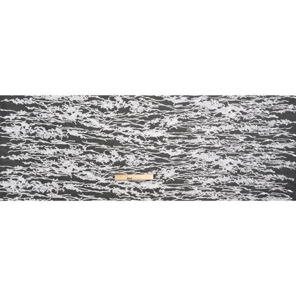 Embroidered Lace with Beads and Sequins - Off-White Abstract Lines Full