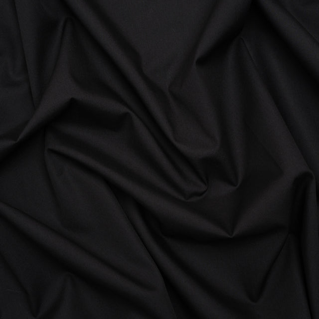 Lightweight Egyptian Cotton Shirting - Black