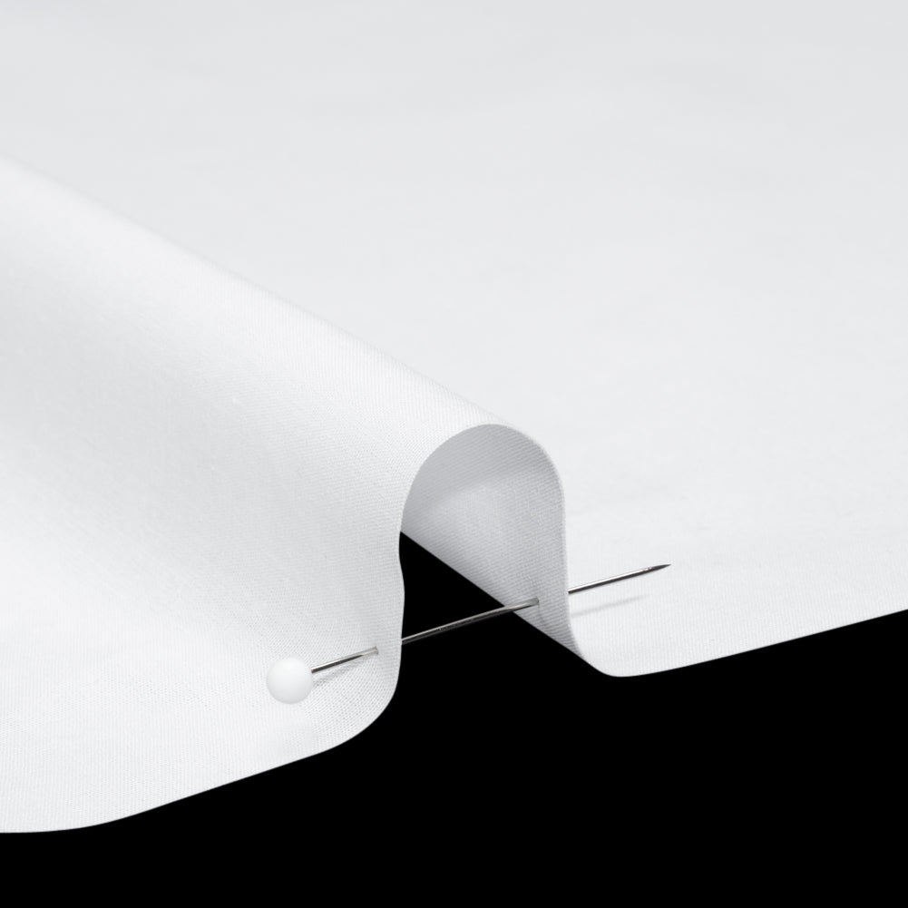 Lightweight Egyptian Cotton Shirting - White Detail