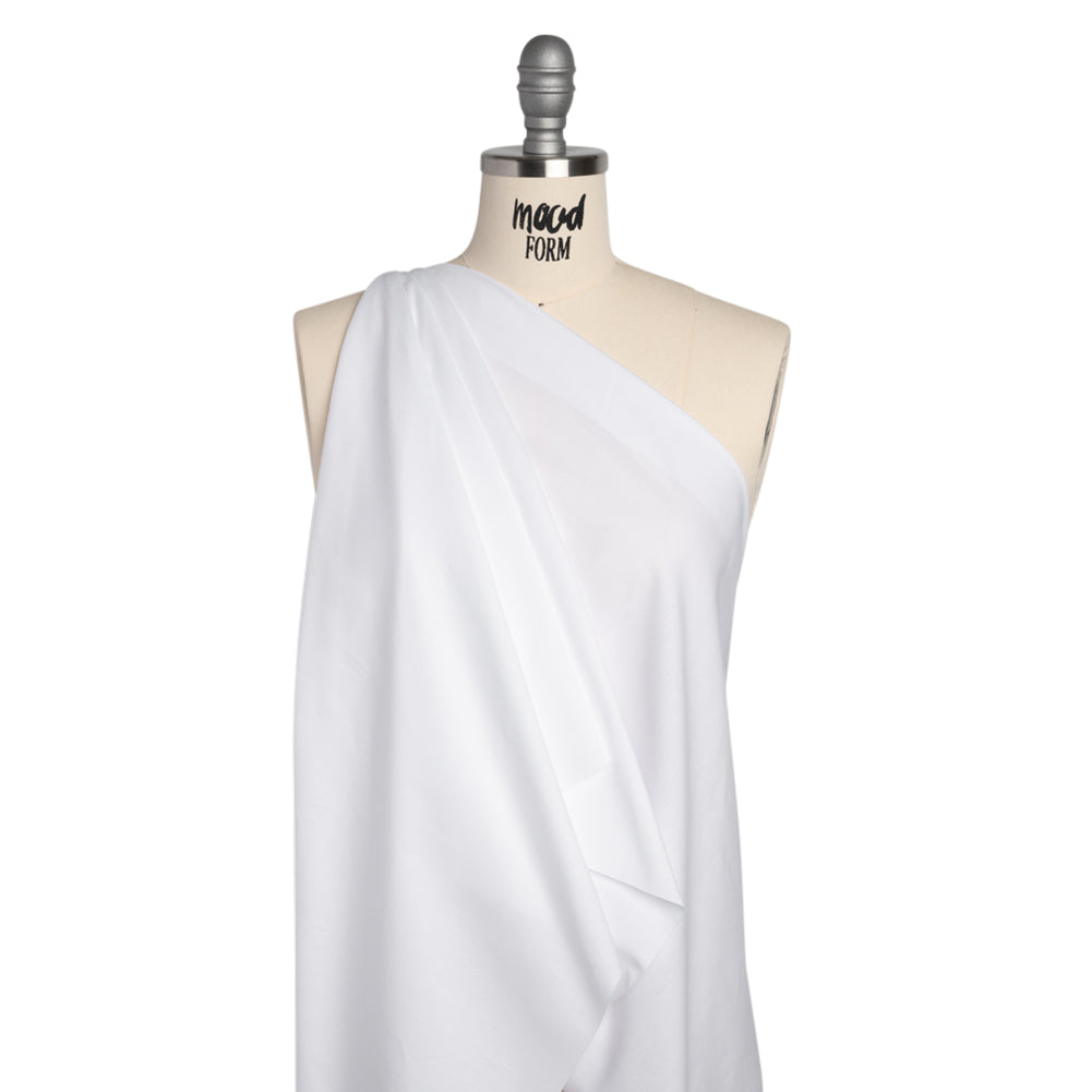 Lightweight Egyptian Cotton Shirting - White Drape