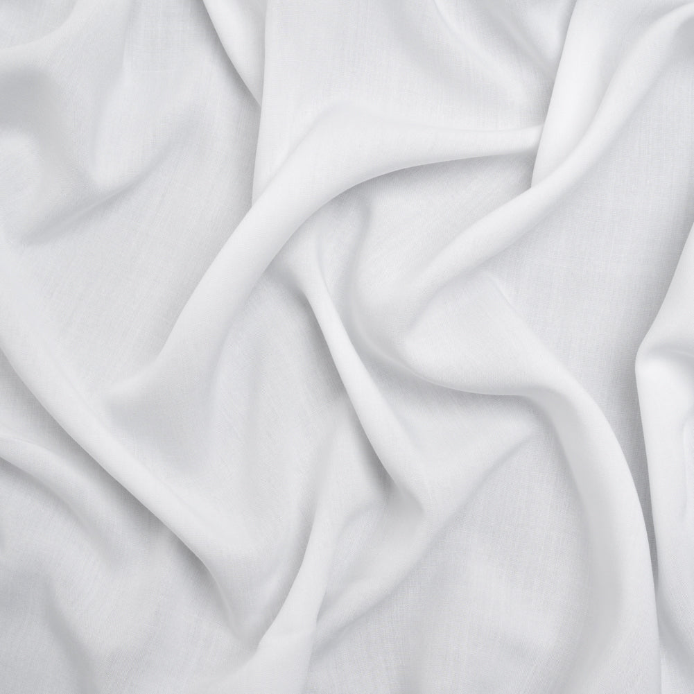 Medium-weight Rayon Batiste - White - Loreto Collection