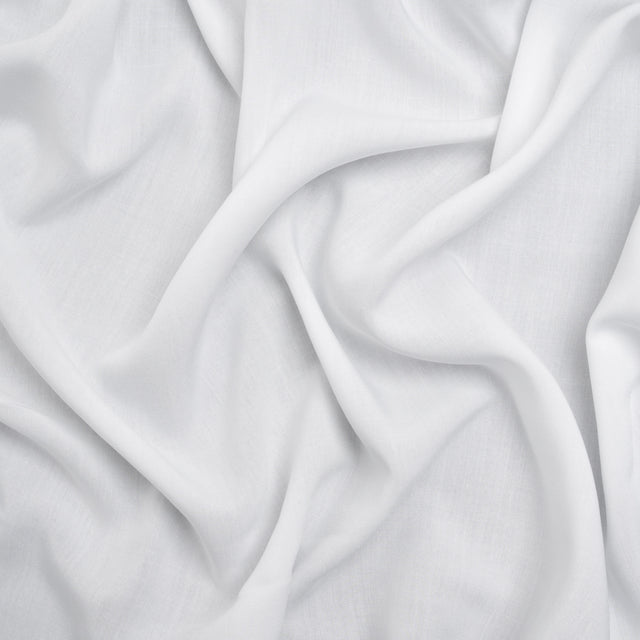 Medium-weight Rayon Batiste - White - Loreto Collection