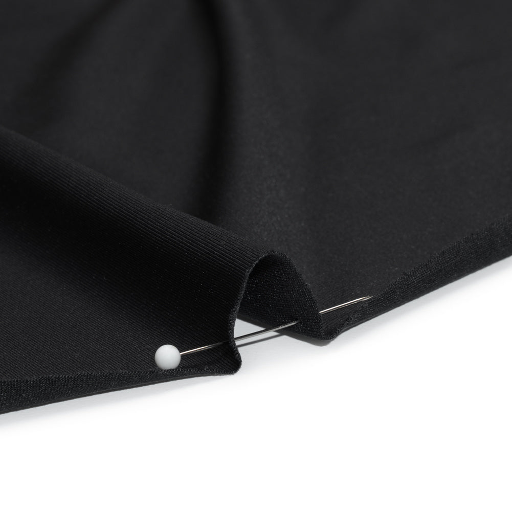 Stretch Recycled Polyester Jersey, Wicking with Odorless Finish - Black Detail