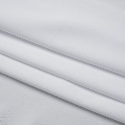Stretch Recycled Polyester Jersey, Wicking with Odorless Finish - White Folded