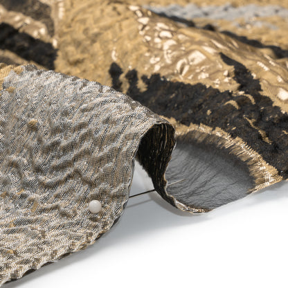 Metallic Luxury Burnout Brocade - Black and Gold Abstract