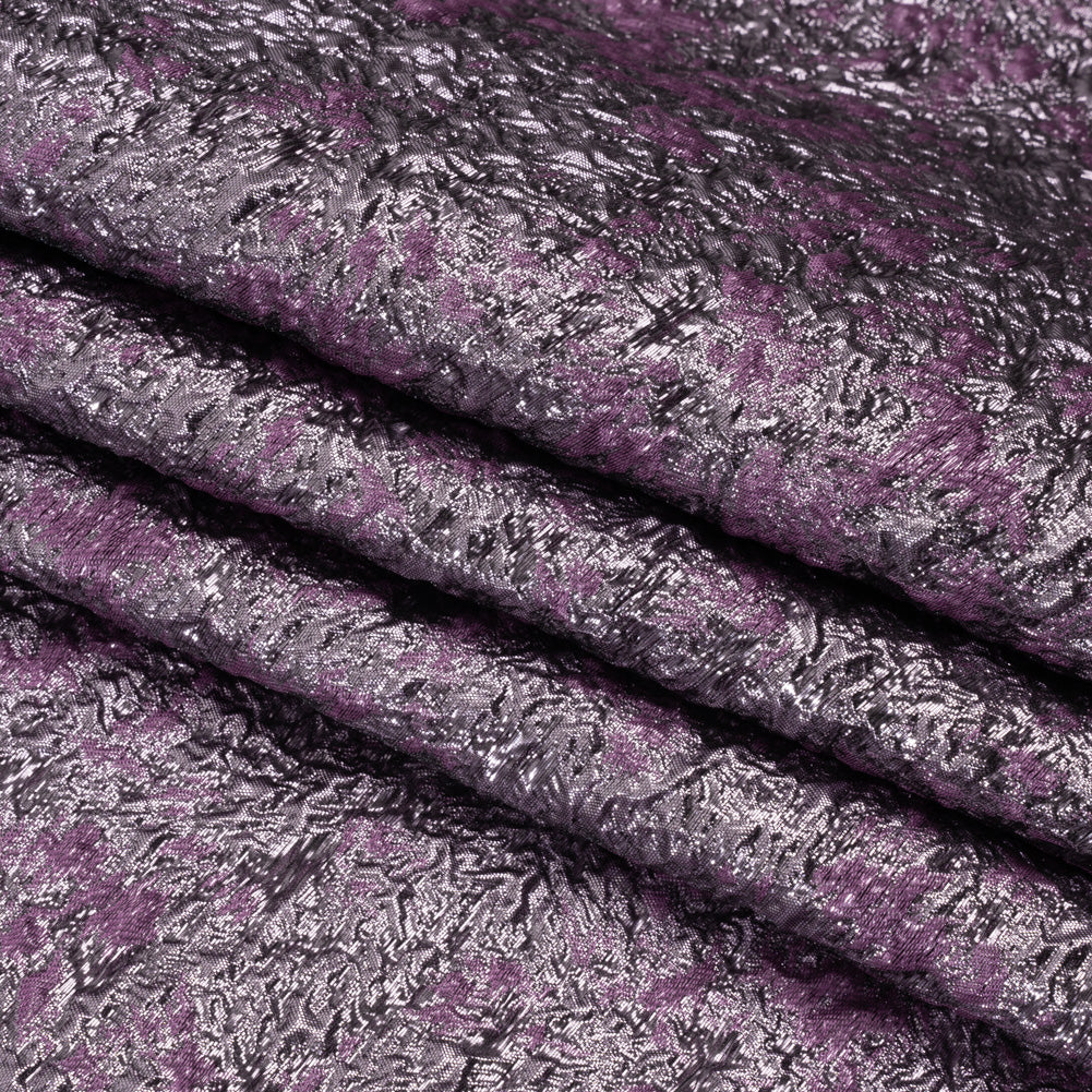 Metallic Luxury Brocade - Purple Abstract