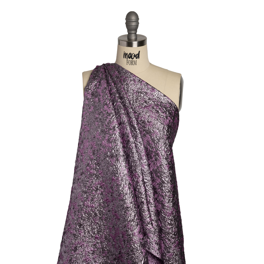 Metallic Luxury Brocade - Purple Abstract