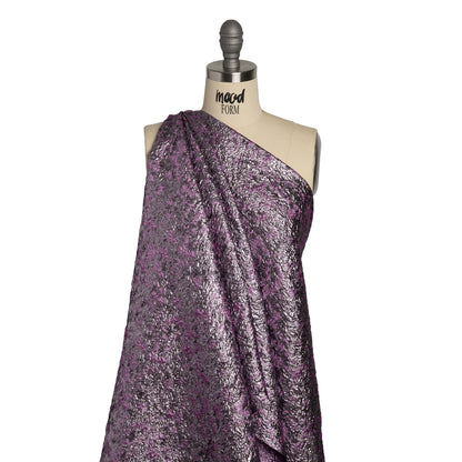 Metallic Luxury Brocade - Purple Abstract