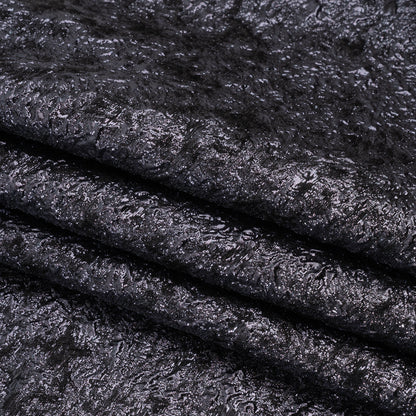 Metallic Luxury Brocade - Black and Navy Abstract