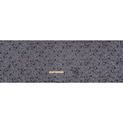 Metallic Luxury Brocade - Black and Navy Abstract