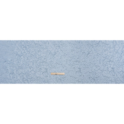 Metallic Luxury Brocade - Sky Blue Floral Outlines