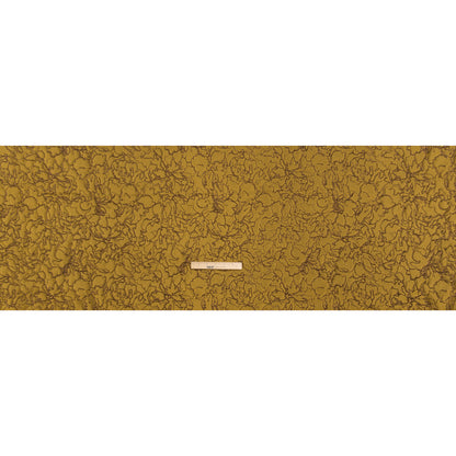 Metallic Luxury Brocade - Gold and Bronze Floral Outlines