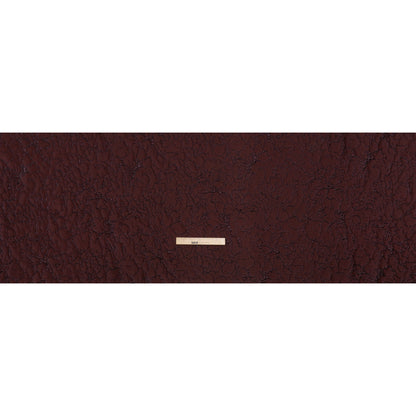 Metallic Luxury Brocade - Burgundy Floral Outlines