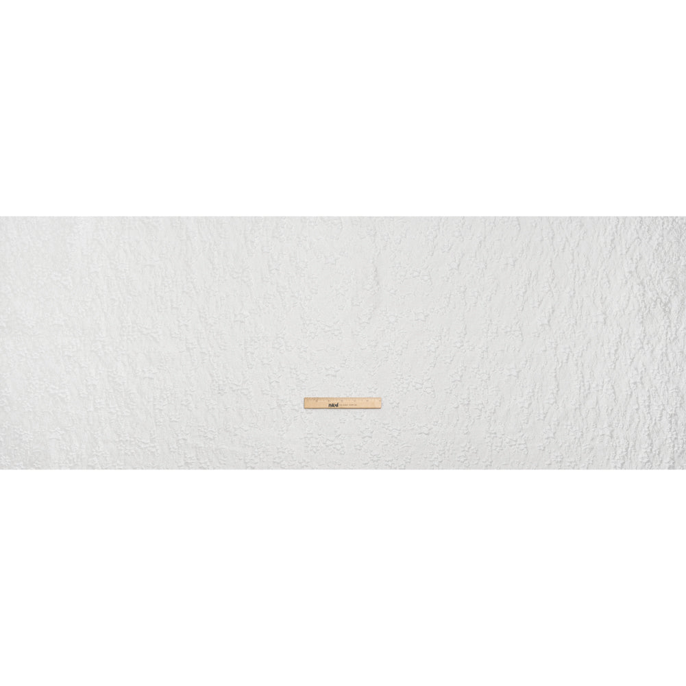 Metallic Luxury Brocade - White Little Flowers