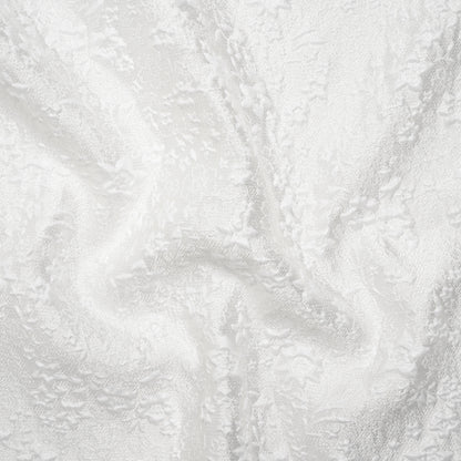 Metallic Luxury Brocade - White Little Flowers