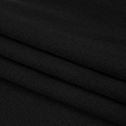Virgin Wool and Cashmere Double Cloth Coating - Black - Astana Collection