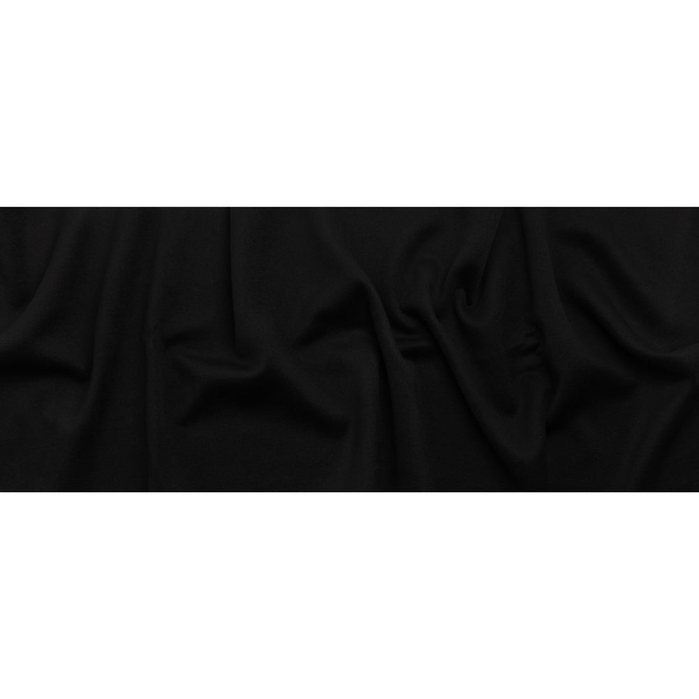 Virgin Wool and Cashmere Double Cloth Coating - Black - Astana Collection - Full