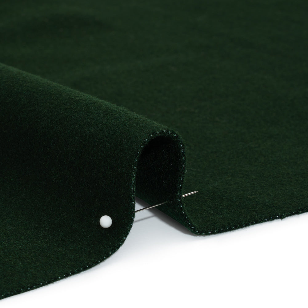 Virgin Wool and Cashmere Double Cloth Coating - Forest - Astana Collection