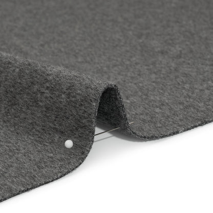 Virgin Wool and Cashmere Double Cloth Coating - Heathered Smoke - Astana Collection
