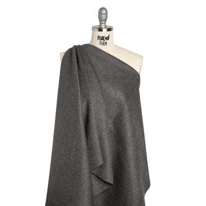 Virgin Wool and Cashmere Double Cloth Coating - Heathered Smoke - Astana Collection