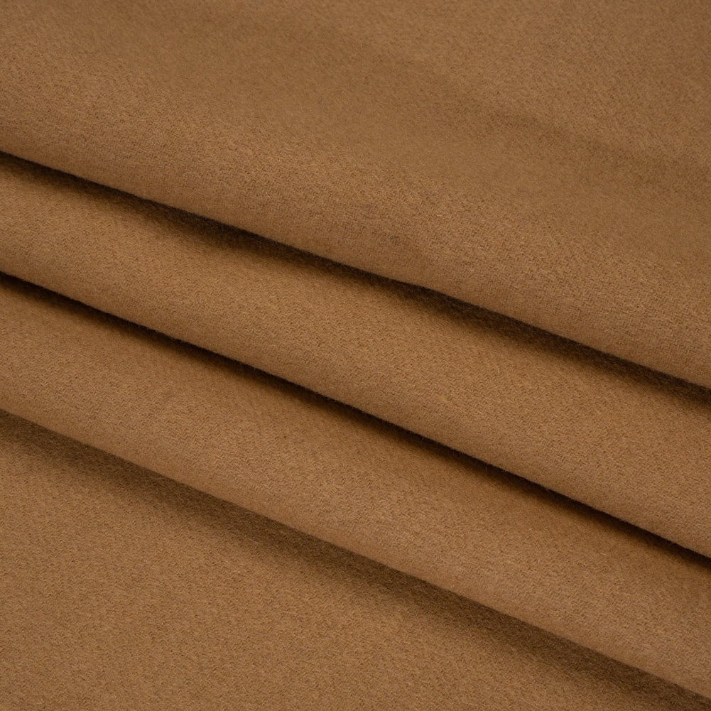 Virgin Wool and Cashmere Double Cloth Coating - Camel - Astana Collect