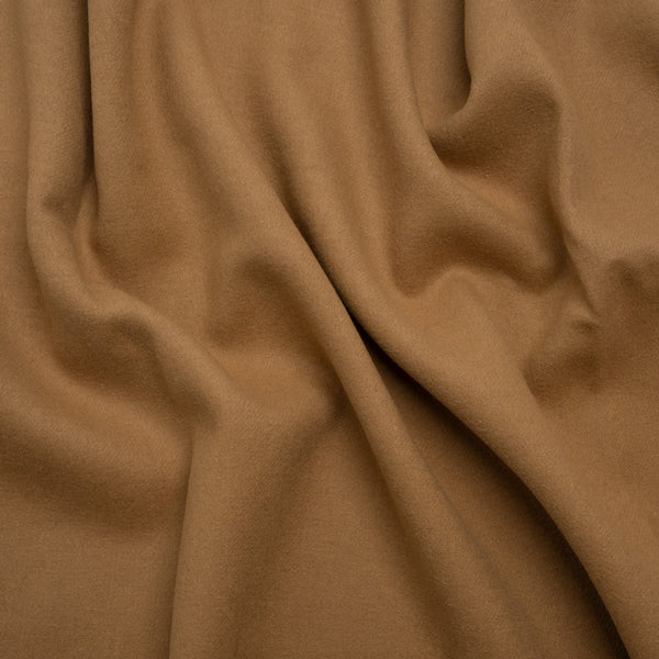 Virgin Wool and Cashmere Double Cloth Coating - Camel - Astana Collect