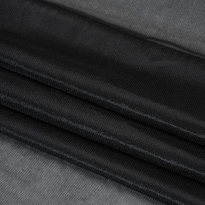 Mesh Fusible Interlining Single Side - Black Folded