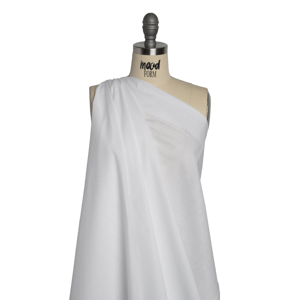 Woven Fusible Cotton Interlining, Single Sided by Helmut Lang - White Drape