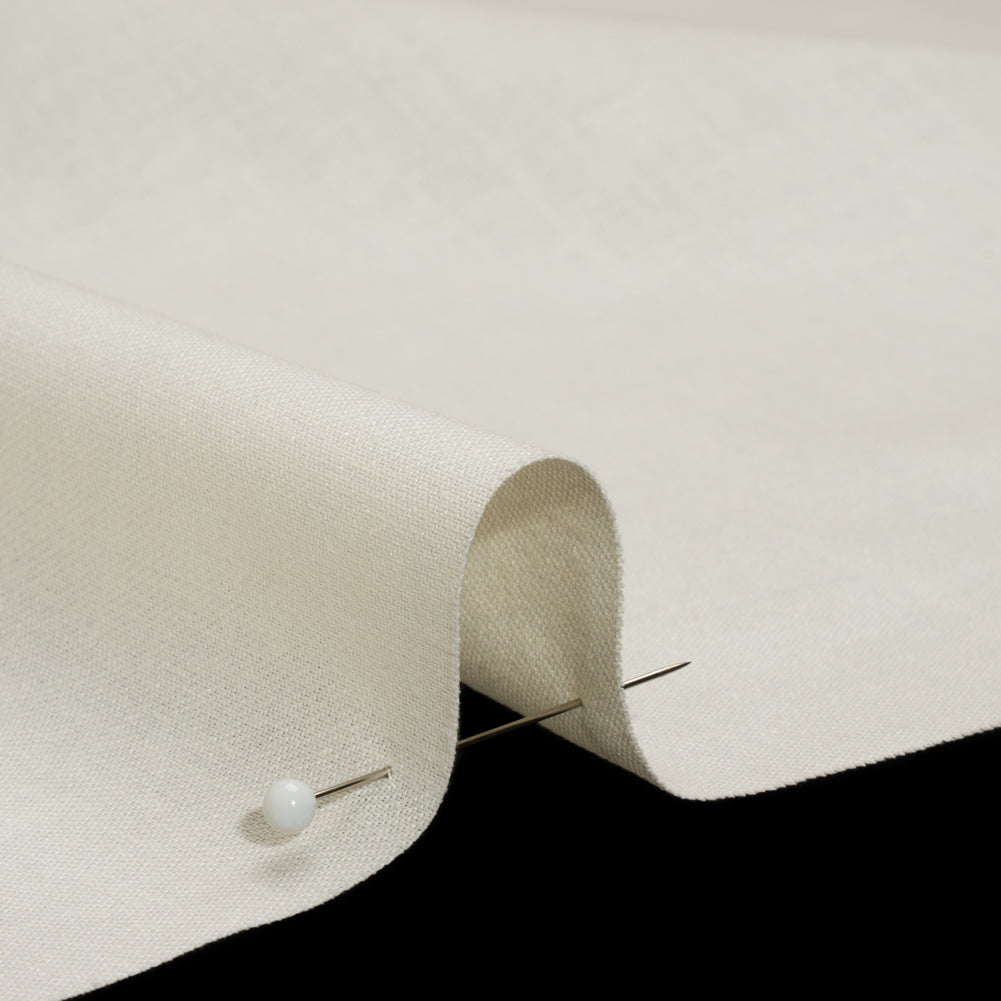 Poly-Cotton Twill Pocketing Fabric by Theory - Ivory Detail