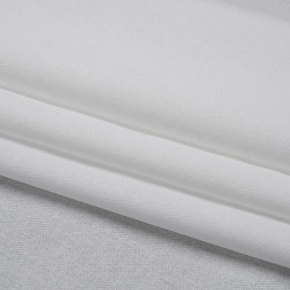 Poly-Cotton Twill Pocketing Fabric - White Folded