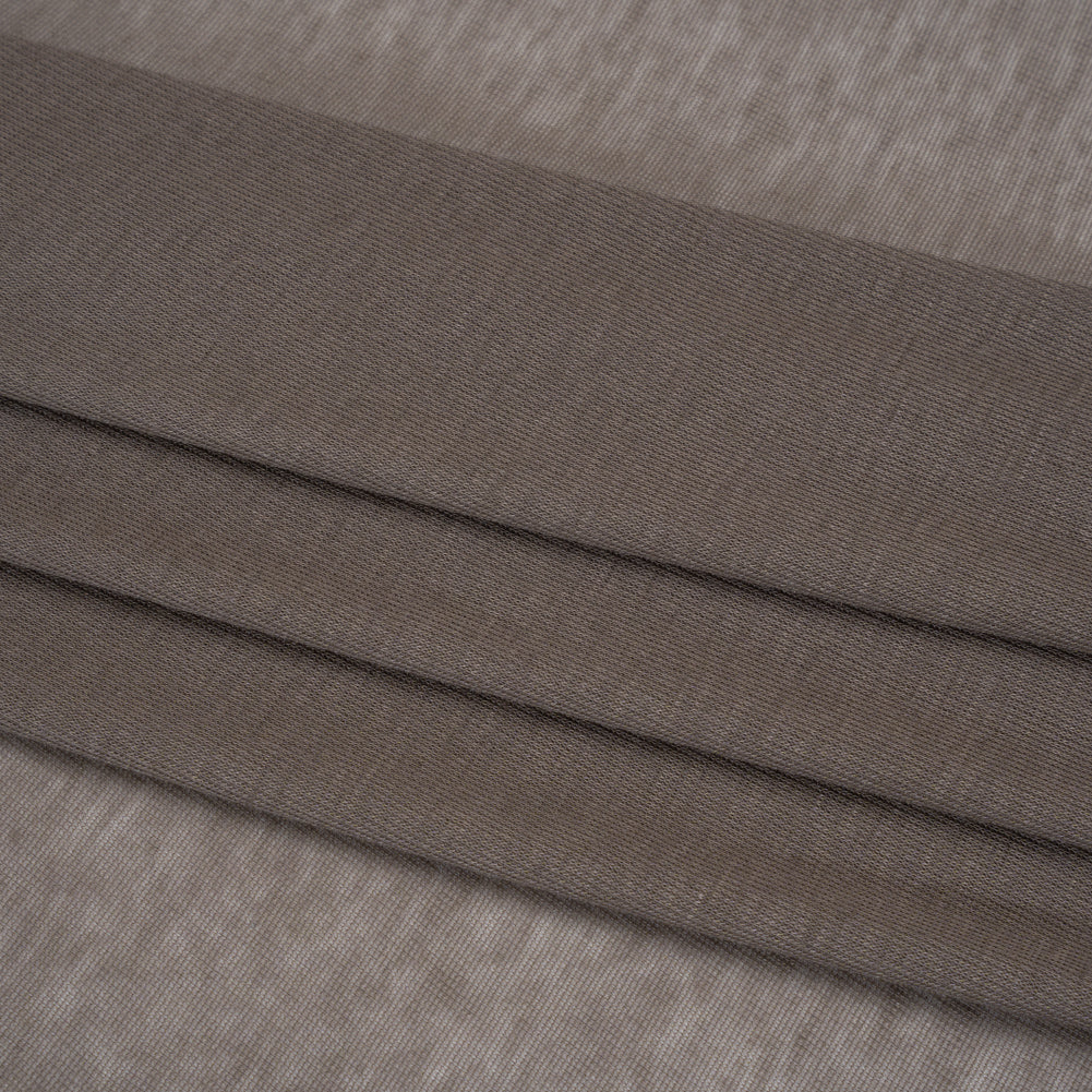 Featherweight Polyester Interlock Knit - Gray - Designer Deadstock Folded