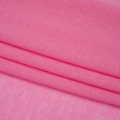 Featherweight Rayon Interlock Knit - Pink - Designer Deadstock Folded