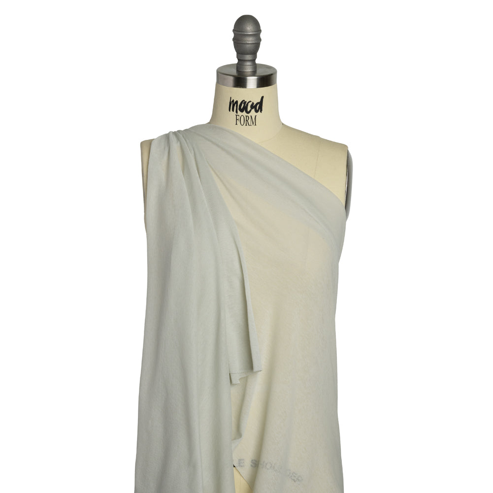 Lightweight Cotton Interlock Knit - Honeydew Green - Designer Deadstock Drape
