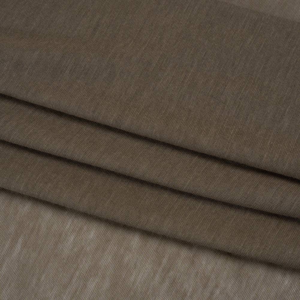 Featherweight Rayon Jersey - Warm Gray - Designer Deadstock Folded