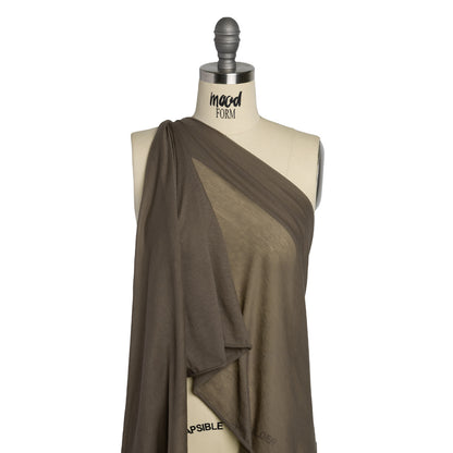 Featherweight Rayon Jersey - Warm Gray - Designer Deadstock Drape