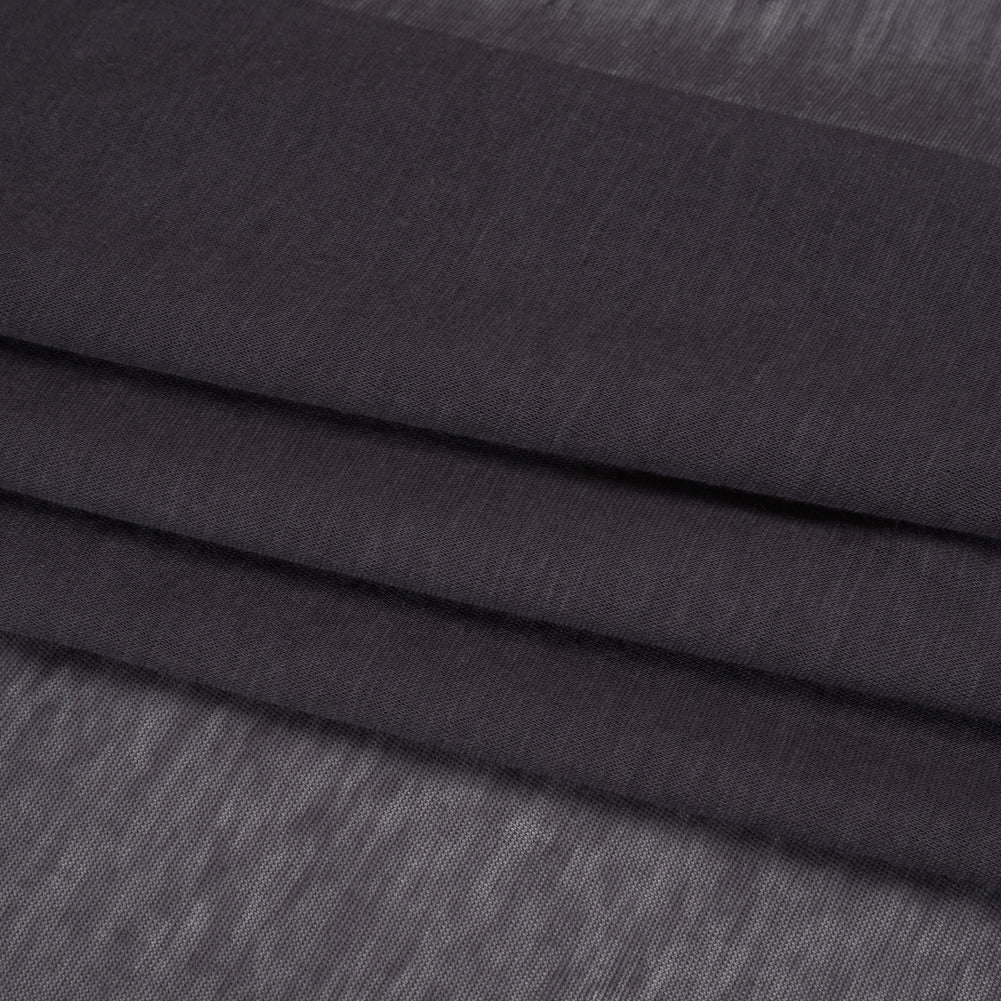 Featherweight Rayon Jersey - Dark Purple - Designer Deadstock Folded