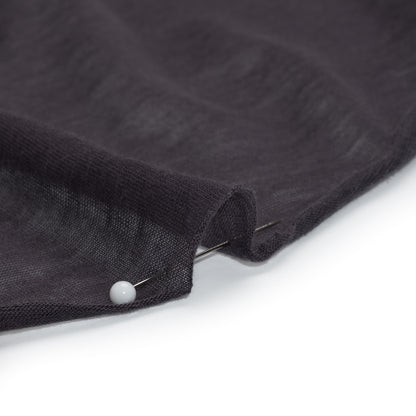 Featherweight Rayon Jersey - Dark Purple - Designer Deadstock Detail