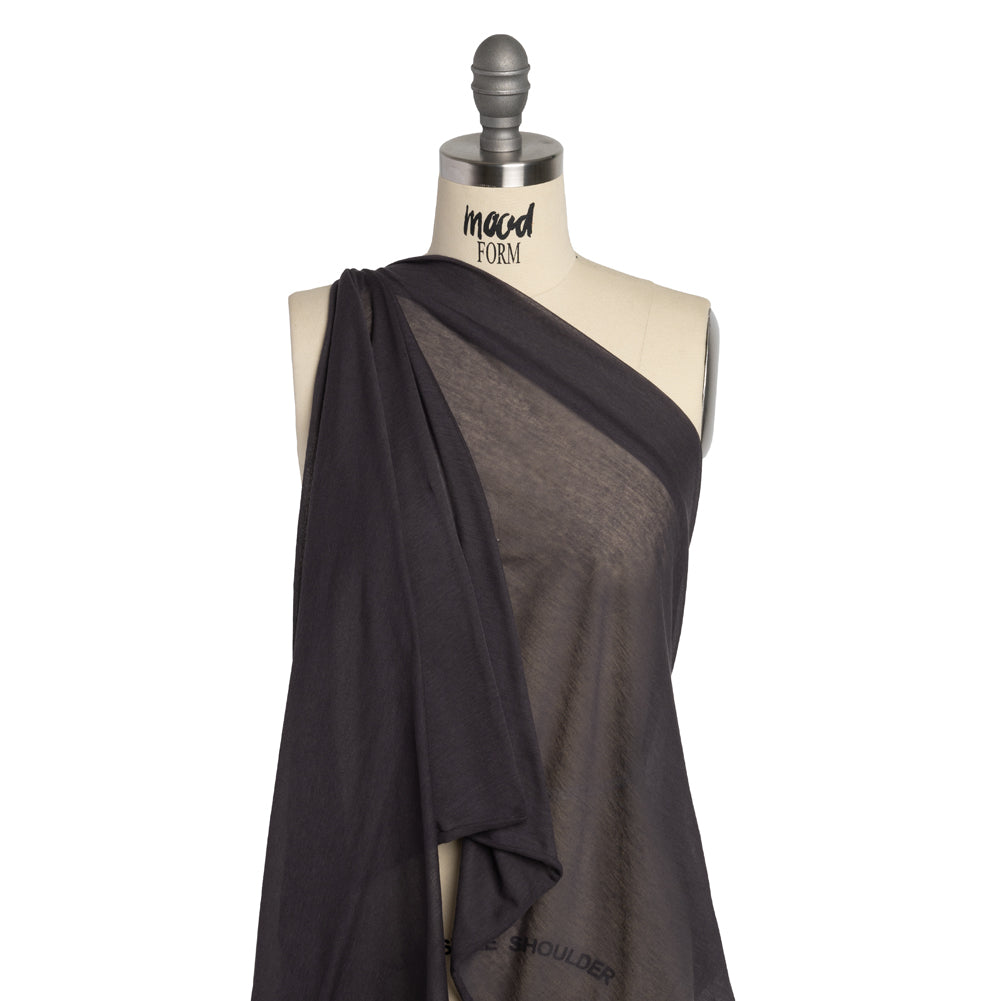 Featherweight Rayon Jersey - Dark Purple - Designer Deadstock Drape