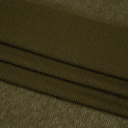 Lightweight Cotton Interlock Knit - Army Green - Designer Deadstock Folded